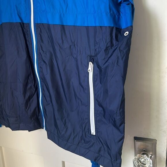Old Navy Men's Packable Hooded Windbreaker Blue Lightweight Jacket Size XXL - Picture 2 of 9